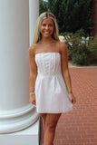 Shine On Sequin Glitter Homecoming Dress Light Blush