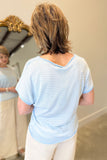 Renuar Sleeveless Knit Sweater Blue/White