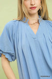 Umgee Everyday Ready Blouse Perwinkle