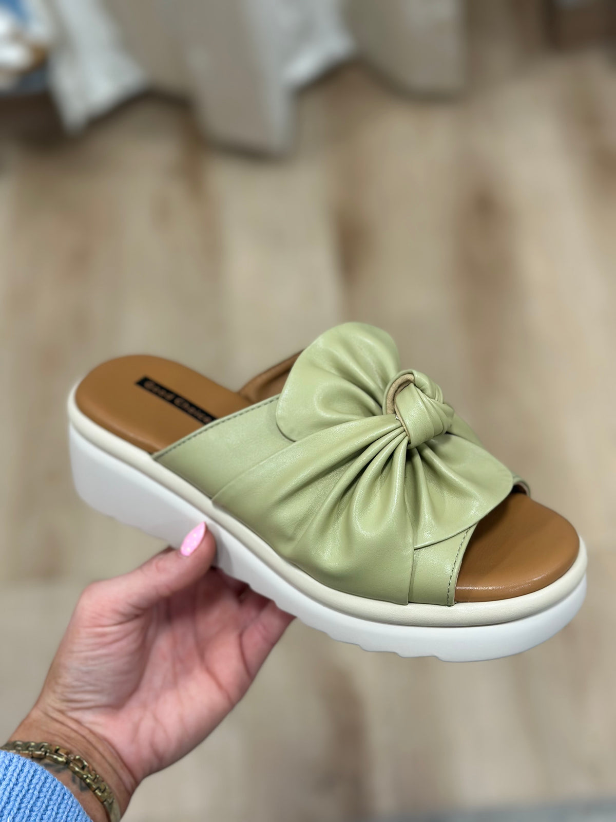 Harlow Bow Wedge Sandal Sage