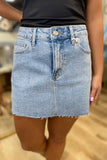 Bayeas Rhinestones Denim Skirt Blueberry