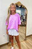 Clark Oversized  Tee Iris Orchid