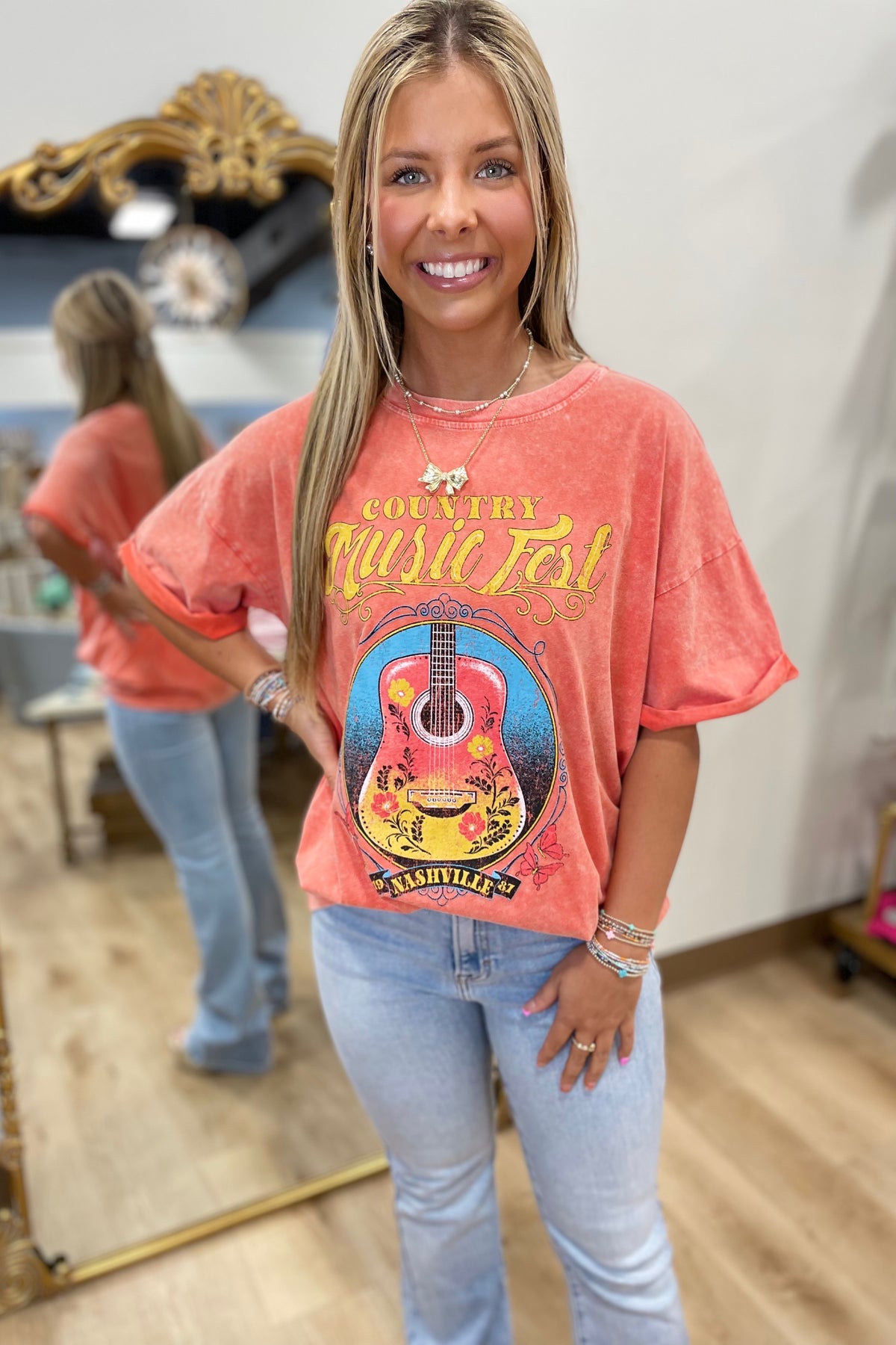 Country Music Fest Tee Orange