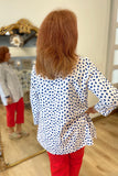Multiples Y Neck Shirt Rich Navy