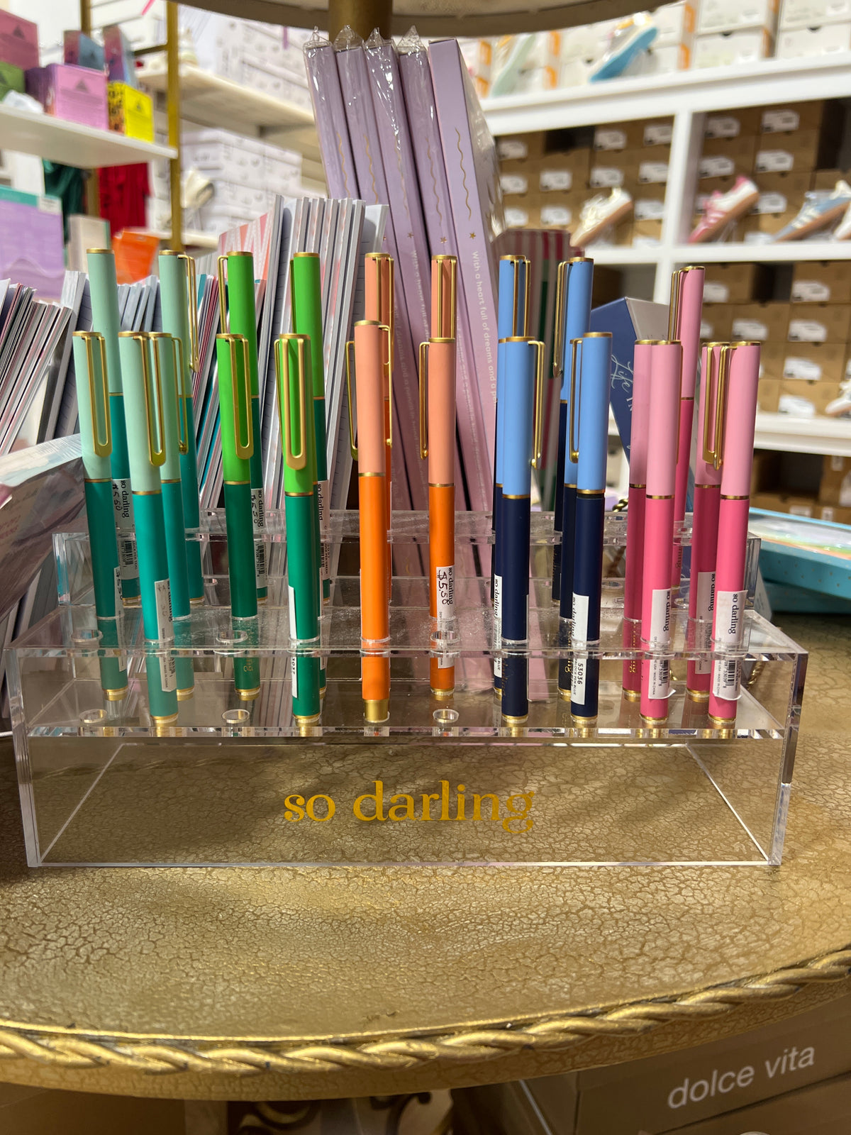 Mary Square  So Darling Snap Cap Colorblock Pen 5 Colors