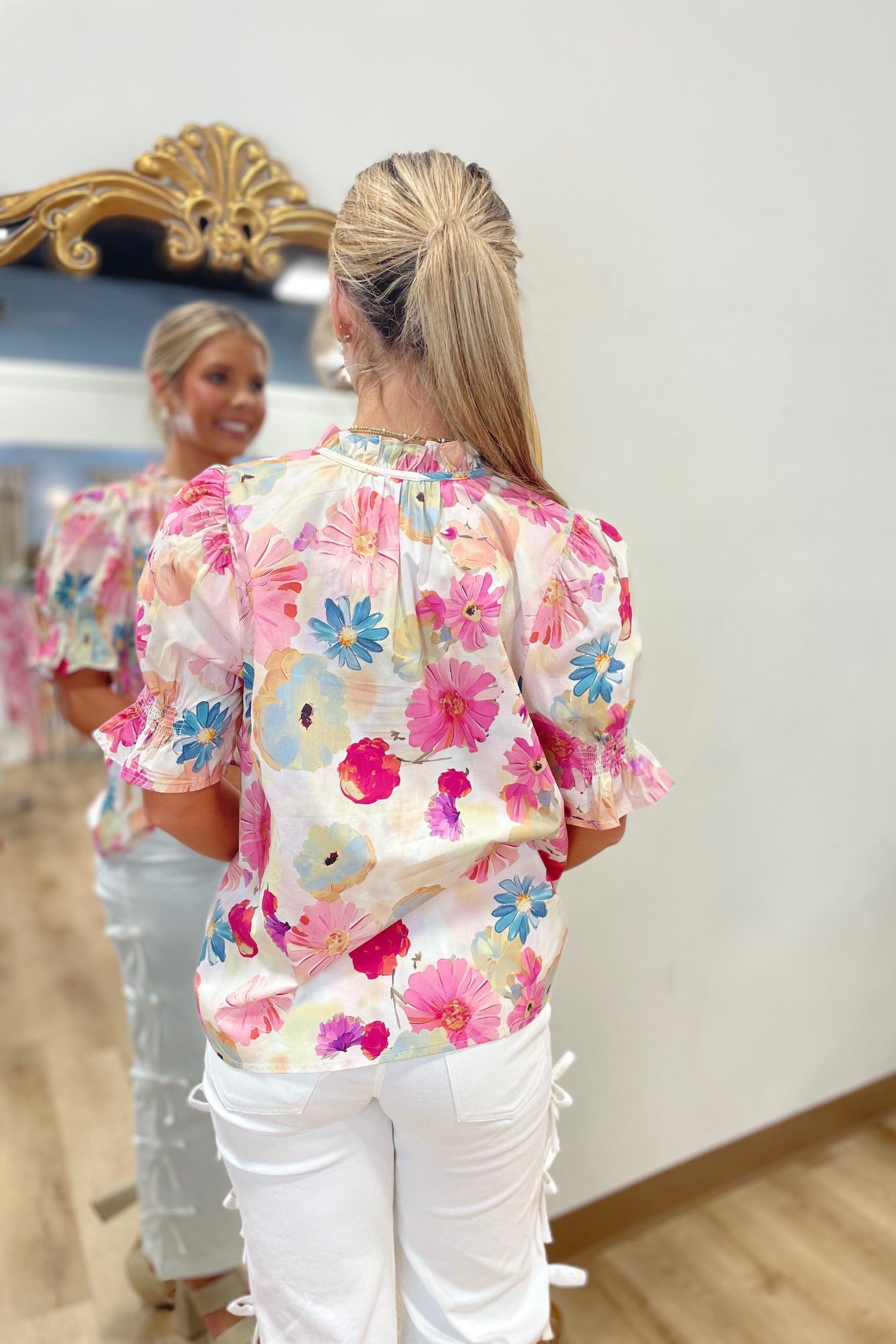 Flower Tapestry Top