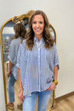 Tidal Stripe Top Navy