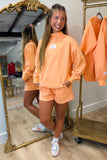 Lulu Mac Longsleeve Terrycloth Top Orange