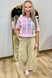 Coquette Easter Bunny Tee Pink