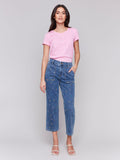Charlie B Embroidered Jean Medium Blue