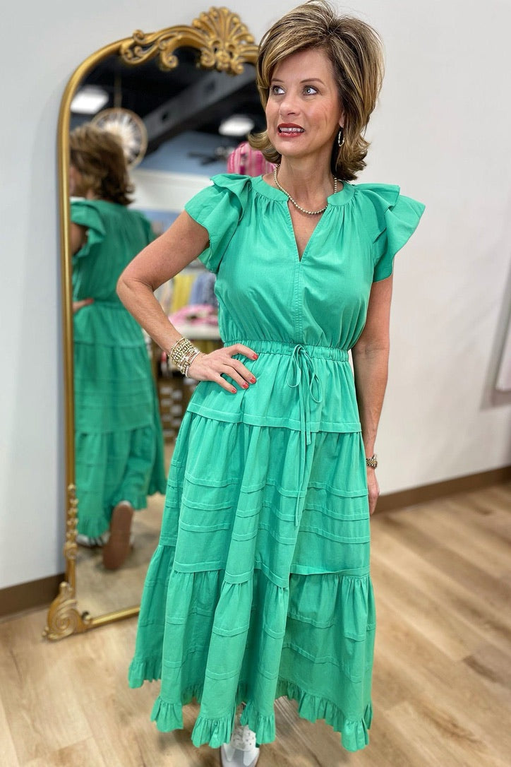 Evergreen Elegance Maxi Dress