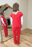 Multiples Wide Leg Pants Crimson