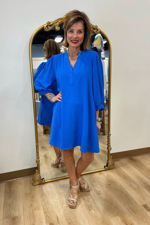 Dress It Up Shift Dress Cobalt Blue
