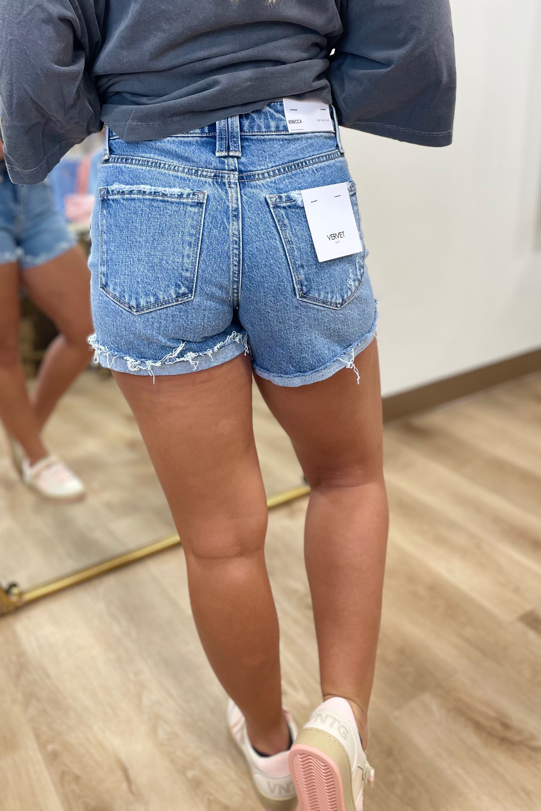 Vervet Rebecca High Rise Shorts Polaris