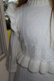 So Very Thankful Ruffle Knit Skirt Set Cream