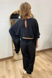 Evening Out V Neck Jumpsuit Black