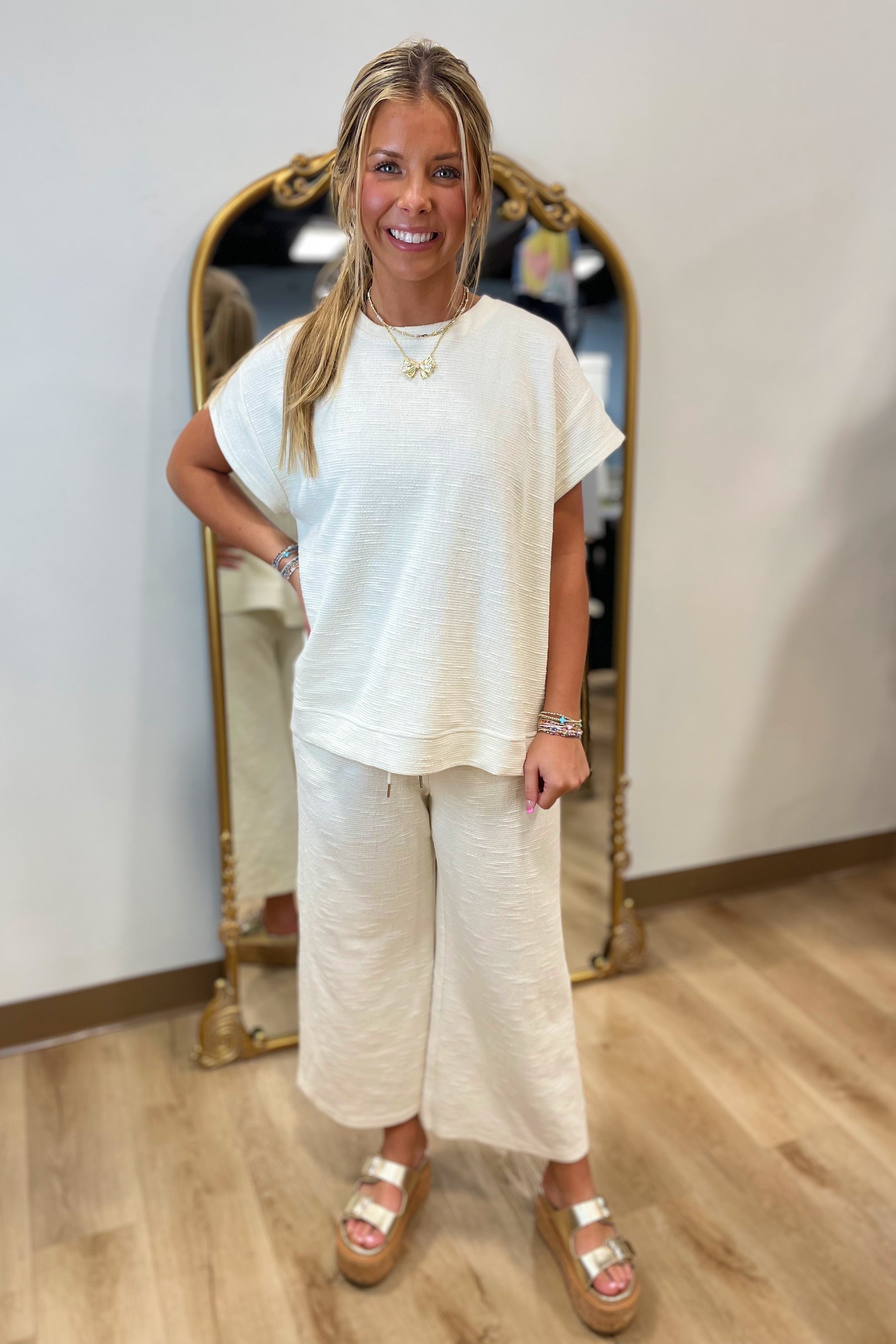 Set For Spring Pant Set Cream