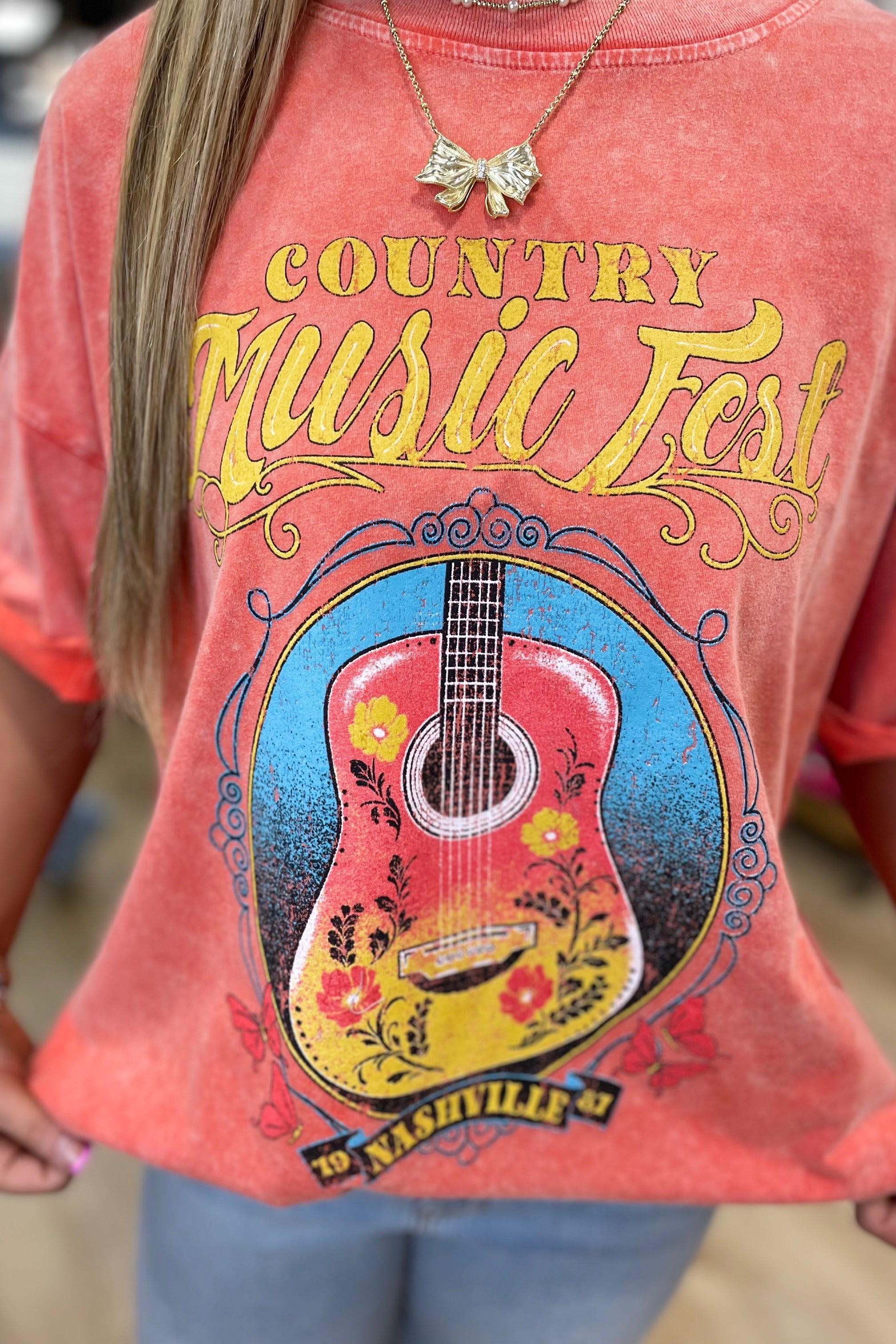 Country Music Fest Tee Orange