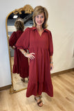 Umgee Solid Rust Dress