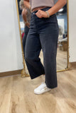 Hidden Nori High Waist Cropped Wide Leg Pant Black