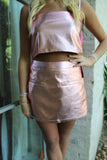 Buddy Love Sloane 2 Piece Skort Set Metallic Pink