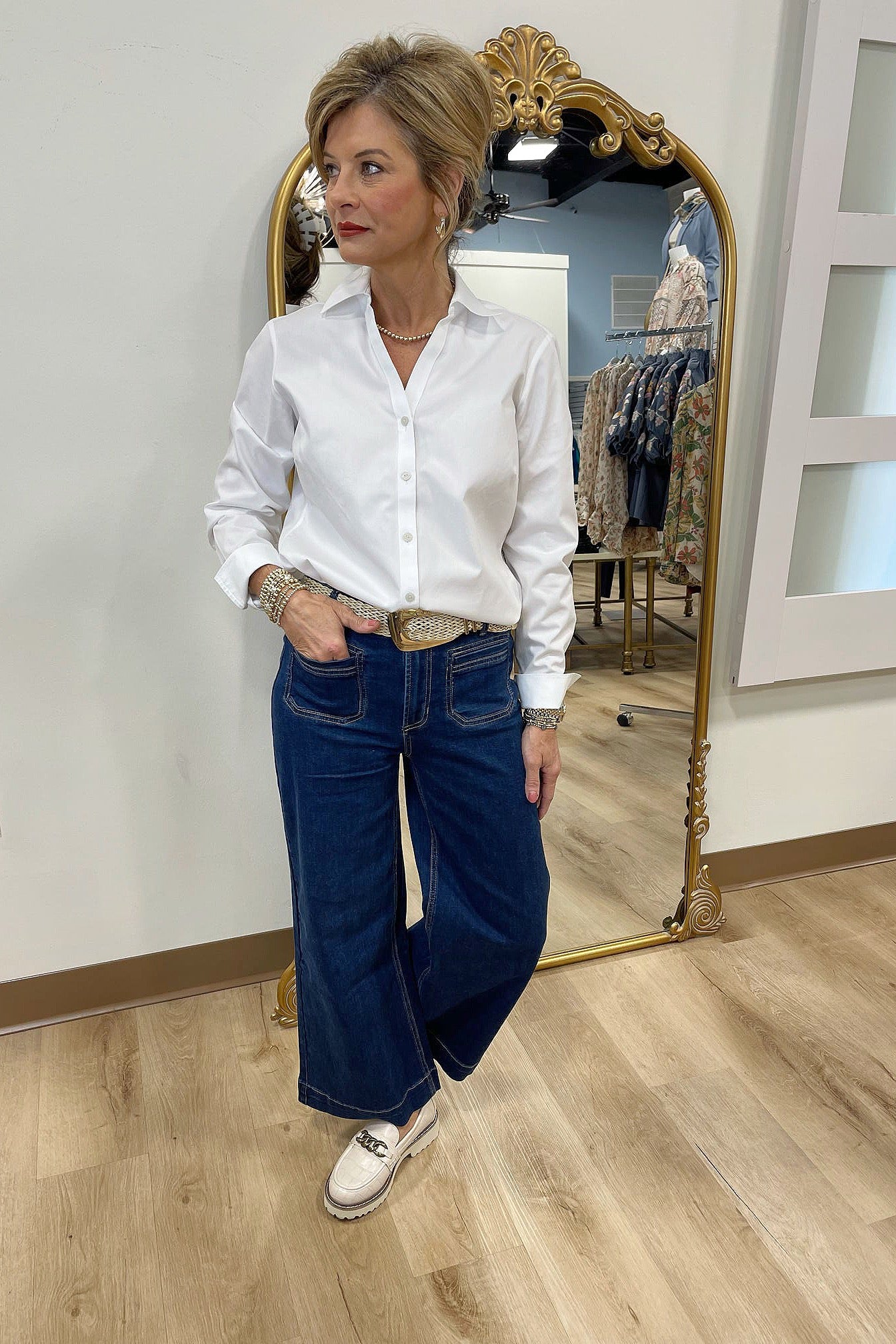 Foxcroft Mary Essentials No Iron Shirt White Foxcroft Mary Essentials No Iron Shirt White
