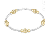 E Newton Purpose Dignity 6mm Bead Bracelet Mixed Metal