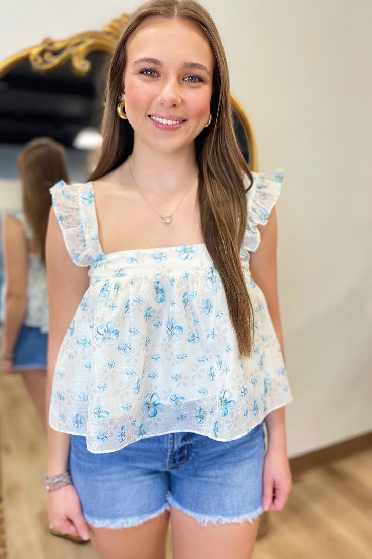Whispers of Blue Top
