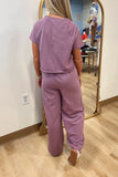 Tee & Wide Leg Set Mauve