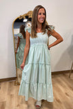Garden Grace Maxi Dress Green