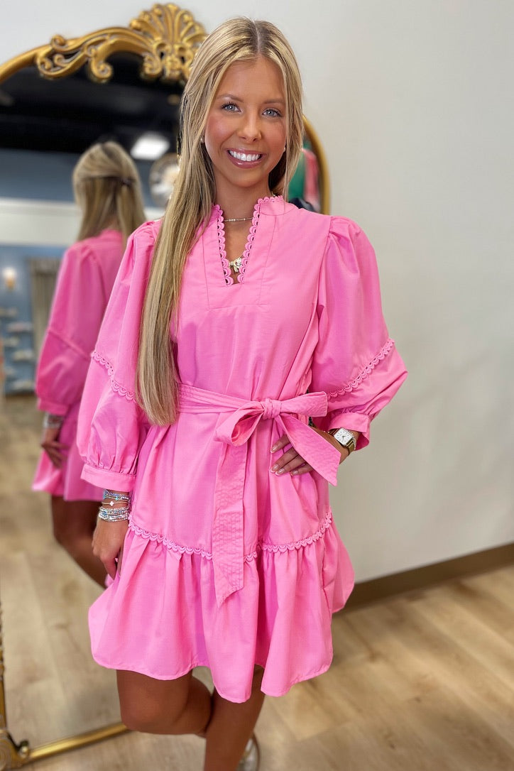 Pink Ruffle Whimsy Dress