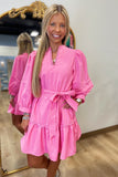 Pink Ruffle Whimsy Dress