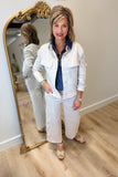 Renuar Snap Front Jacket Oyster