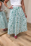 Joh Jaya Cotton Print Skirt Green