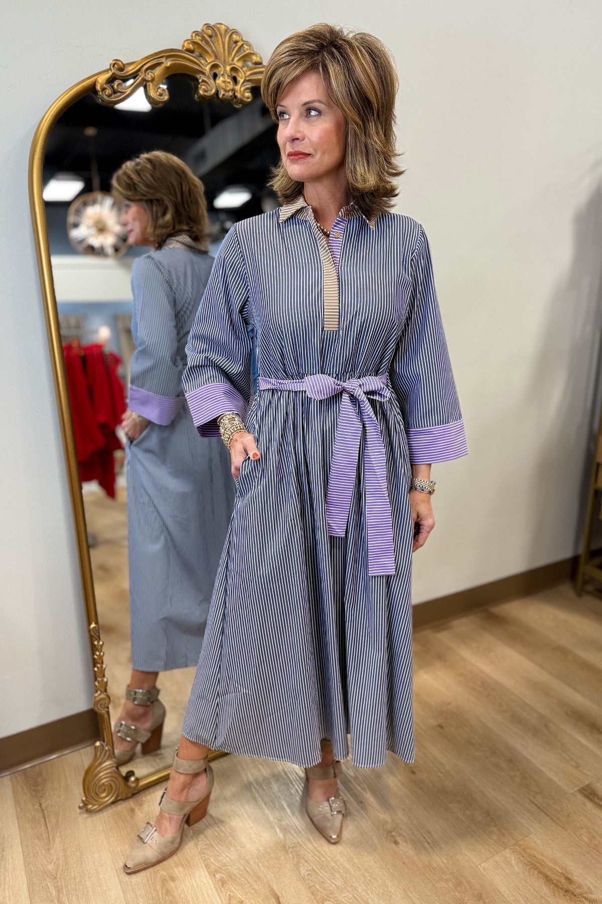 Perfect Striped Dress Navy