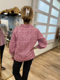 Foxcroft Frankie Abstract Snakeskin Popover