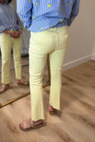 Dear John Jeanne High Rise Crop Jean Yellow