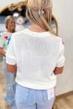 Knotted in Style Colorful Sweater Top