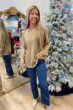 Pure Bliss Raglan Sweater Taupe