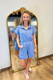 Scuba Soft Romper Denim Blue