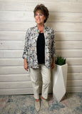 Multiples Pull On Ankle Pant w Front & Back Pockets Ecru
