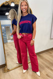Mississippi Cropped Sweater Navy