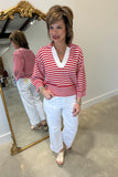 APNY Stripe Sweater Red/White