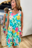 Tempo Paris Turquoise Gauze Dress