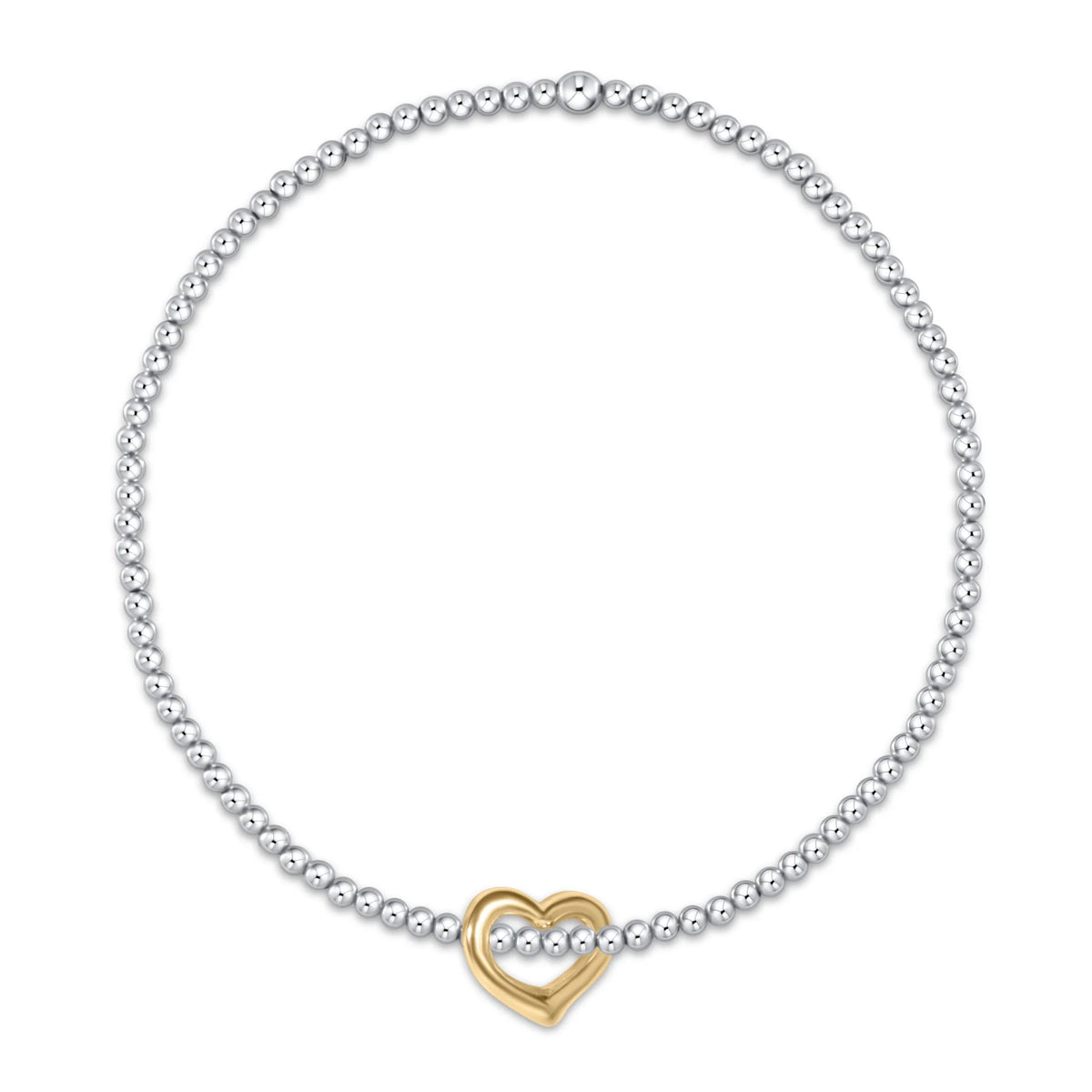 E Newton Classic Mixed Metal 2.5mm Love Gold Charm