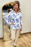 Velvet Heart Floral Top Blue