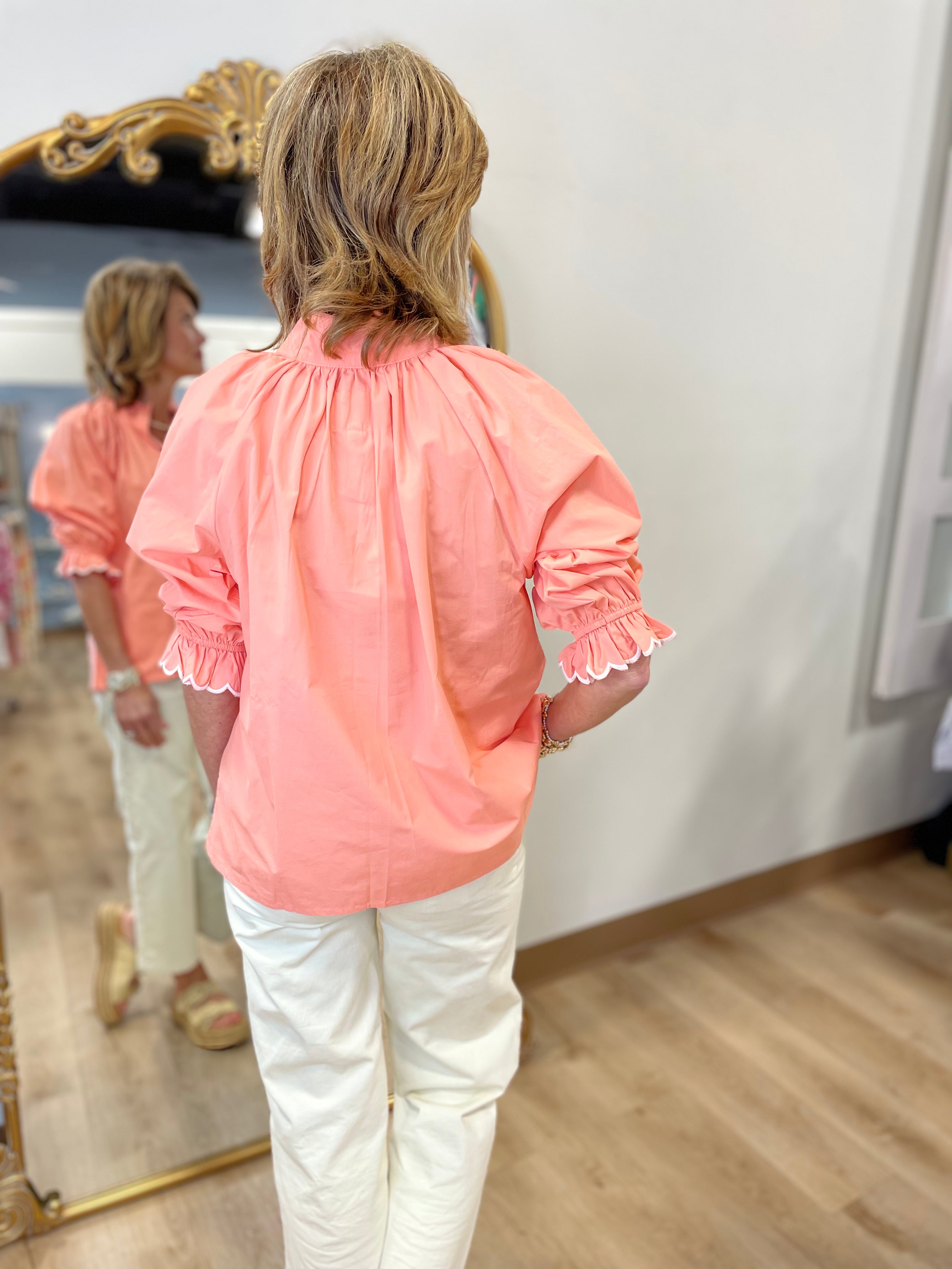 Spring Style Blouse Coral