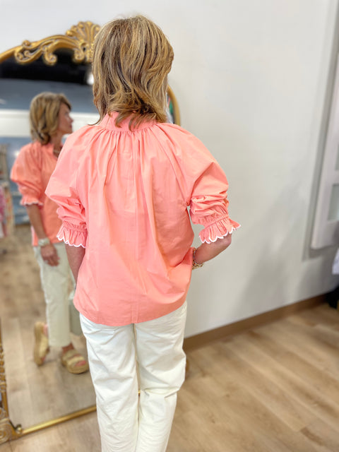 Spring Style Blouse Coral