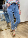 Charlie B Fringe Bottom Pant Blue