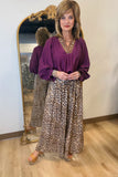 Umgee Leopard Print Skirt Pants